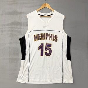 Vintage Nike Memphis Grizzlies Jersey RARE White Purple Gold XXL Tall